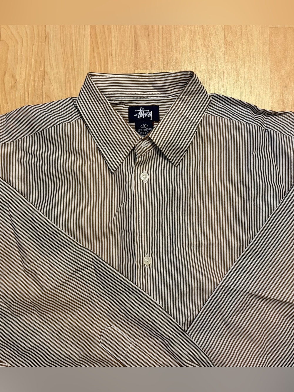 Stussy Vintage NOS Skate Time Warp Button Down Shirt Top Men's Sz S NWOT